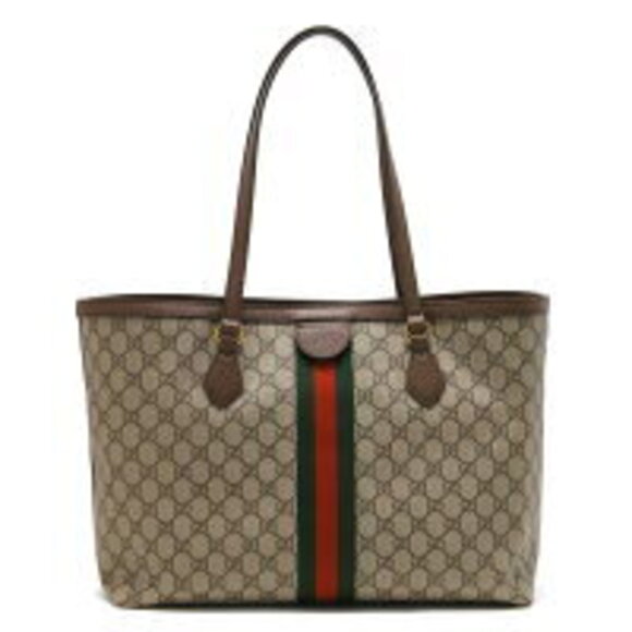 Gucci Ophidia GG Supreme Tote Bag Handbag Beige Ebony Brown Green Red - Picture 4 of 5